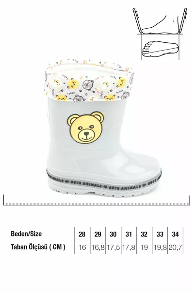 أحذية المطر الداخلية الدافئة المبطنة بالمياه للأولاد