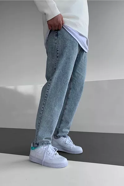 Taglio Casual Nuova Stagione Baggy Blue  