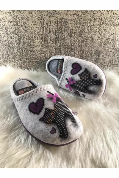 جولدن ستيب امرأة شخصية القط ضيف البيت الشتوي والنعال المهر Modefli