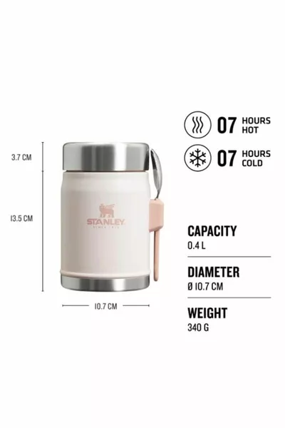 The Legendary Food Jar Spork .4l / oz Rose Quartz Food Thermos