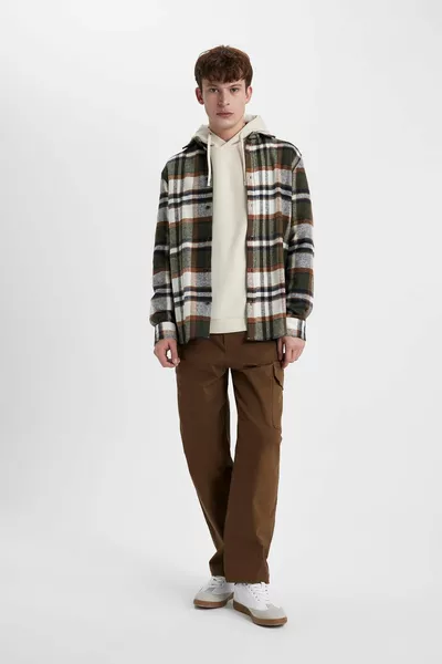 Regular Fit Plaid Lumberjack Flannel Long Sleeve Shirt au