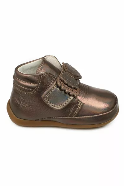 Meisjes Bronze First Step Leren Schoenen