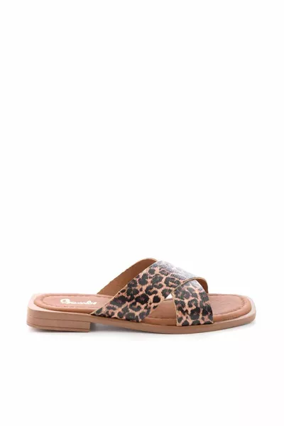 ليوبارد جلد طبيعي شباشب نسائية 