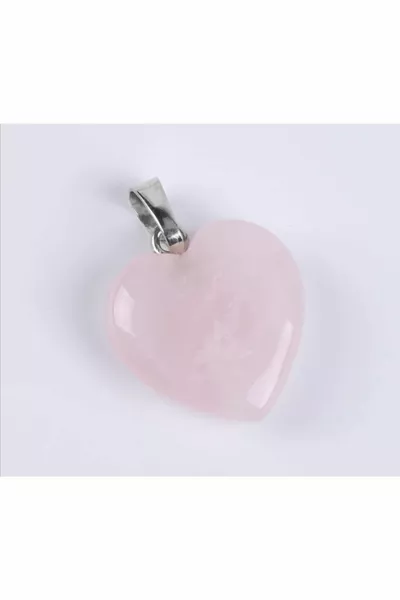 New Heart Pink Quartz Chain Necklace