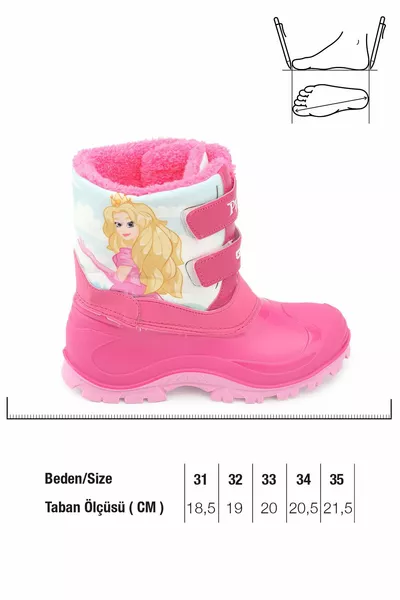 الشتاء الفتيات الداخلية الدافئة اصطف الأميرة أحذية الثلج الأحذية