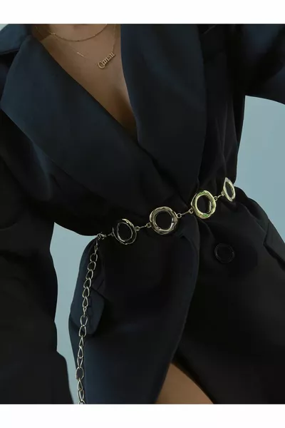 جولة مفصلة المرأة سلسلة حزام الخصر، حزام سترة، حزام اللباس، حزام القميص، حزام سلسلة