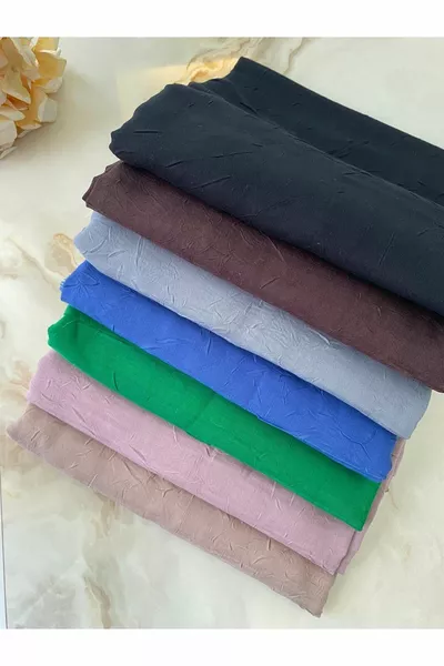 Hijab Bamboo Crack Set mit 3 Tüchern (schwarz-bitter braun-grau)