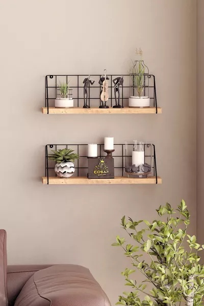 Съвременна стена Еге рафт Метален стена рафт Метален кухненски и банен рафт 1 бр.