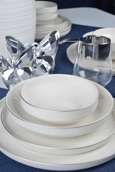 Rüya Platin Позолота Набор Посуды на 6 Персон, Фарфор, Слоновая Кость