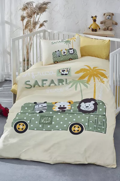 Safari Digital Printed 3D Cotton Baby Bedding Set