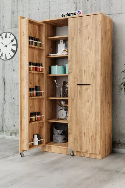 Кухненски шкаф с две врати за съхранение на храна Атлантик бор