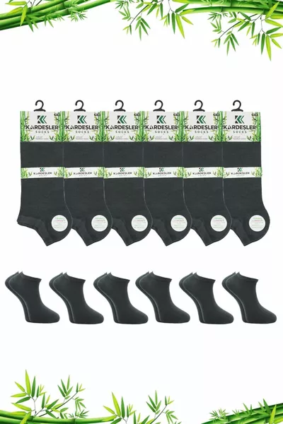 Bamboo Men's Slippers Smoke Socks Seamless 6-Pack