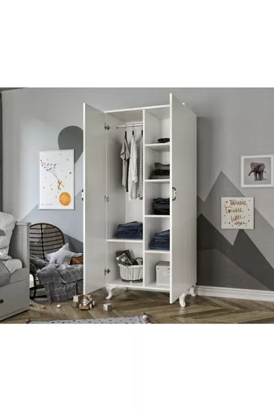 Armadio Country con 2 Ante Kartopu - Interamente in MDF di Prima Qualità