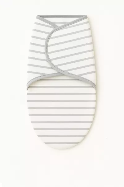 % Baumwollwickeltuch für Babys 0-4 Monate, Klettverschluss, weiches Jerseygewebe, atmungsaktiver Stoff