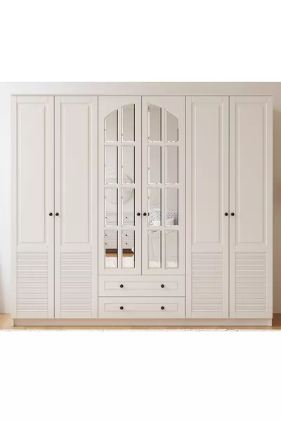 Guardaroba Izel Country a 6 Ante con 2 Cassetti