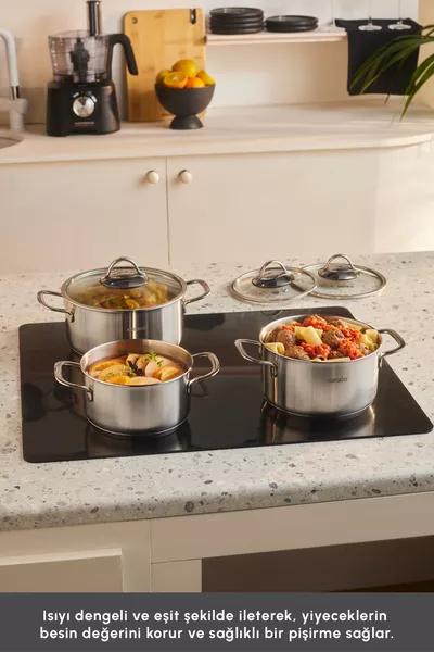 طقم قدور صغيرة بقاعدة تحريضية فيورينو من 6 قطع