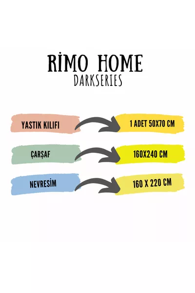 طقم غطاء سرير مفرد مزدوج الوجه من سلسلة DARK - أسود - رمادي