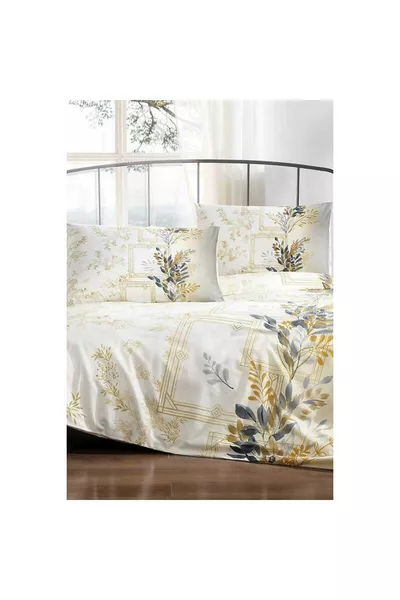 Tweepersoons geel canola dekbedovertrekset