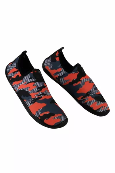 Camouflage orange Camouflage Chaussures de mer,Chaussures de plage,Chaussures de piscine,Design flexible