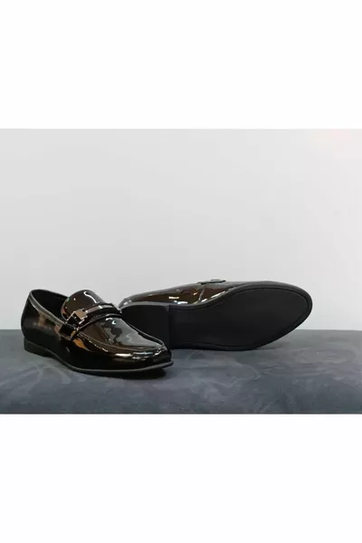 Swood  جلد كلاسيكي مشبك أحذية رجالية أحذية