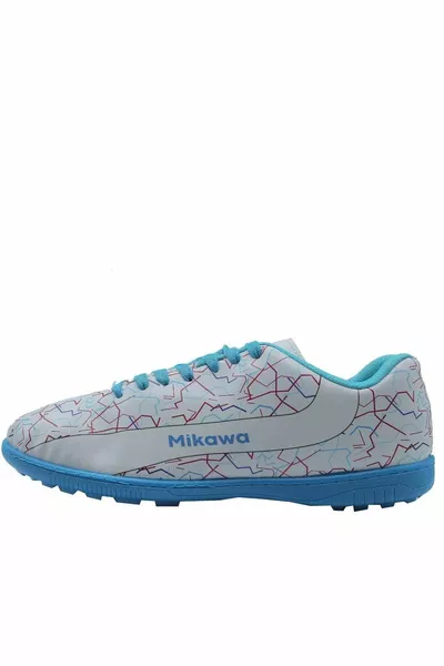 Mikawa Homme Astroturf B-7 Chaussures Astroturf Homme -4blanc-bleu