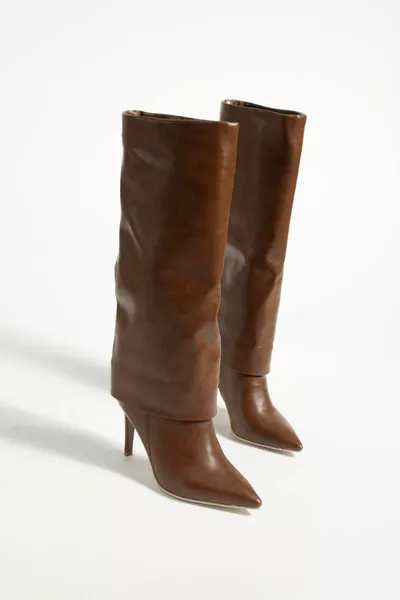 حسناء تان للطي نظرة التفاصيل المرأة الأحذية ذات الكعب العالي