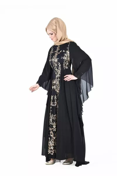 Schwarze T Fy Kollektion für Damen - Kösem Abendkleid