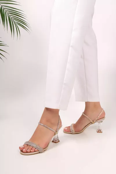 Munbc Skin Satin Stone Heels & Hausschuhe