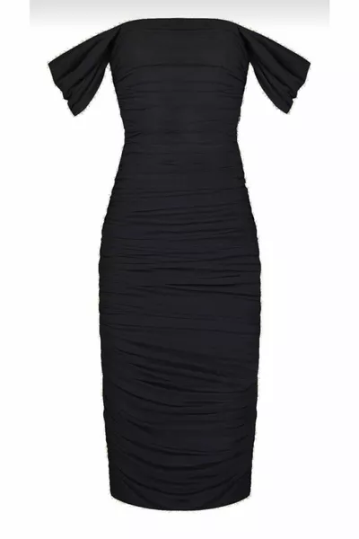 المرأة الأسود رايات الرباط الأكمام اصطف سستة المستوردة الحرير جيرسي ميدي اللباس