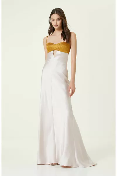 Ecru Long Evening Dress