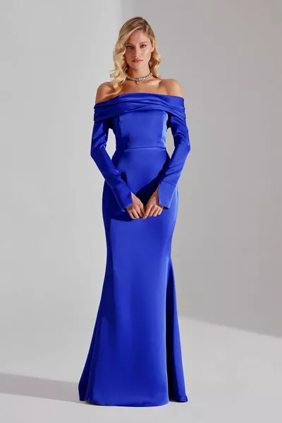 كلارا خارج الكتف SAKS حورية البحر اللباس