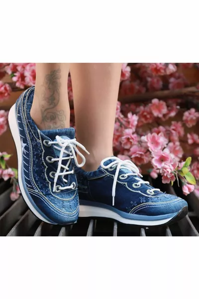 Baskets en denim pour femmes