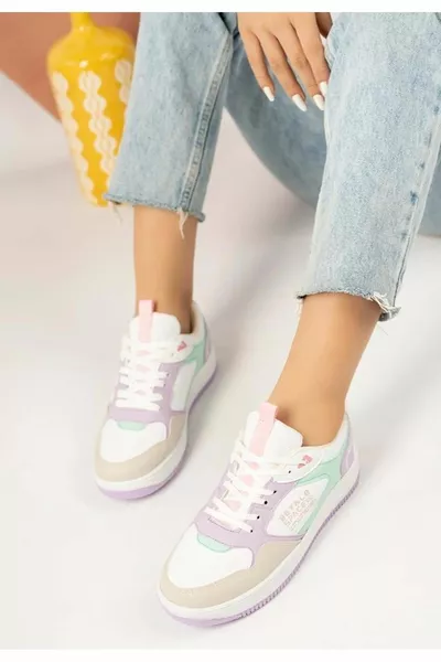 Lambırlent  Sneakers Unisex Sneakers BEIGE-LILA