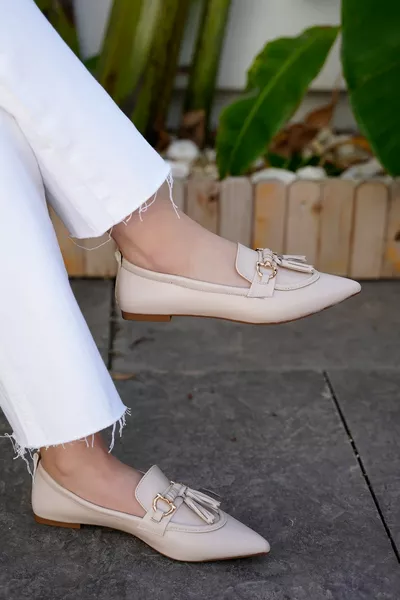 Yoli Nude Пискюл Детайлни дамски балетки