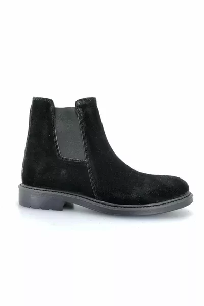 Bottes  % cuir véritable Bottines Chelsea homme Noir-nubuck