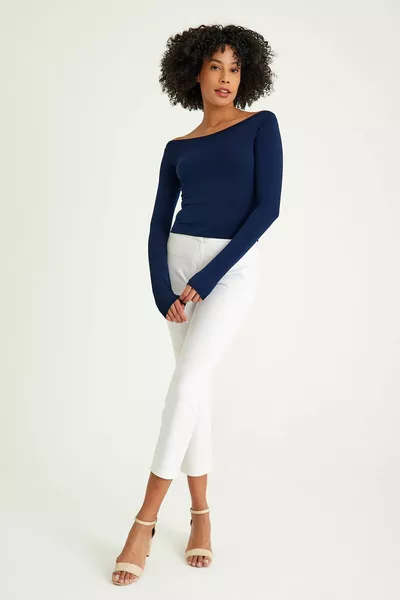 Mh Kayık Yaka Lacivert Body