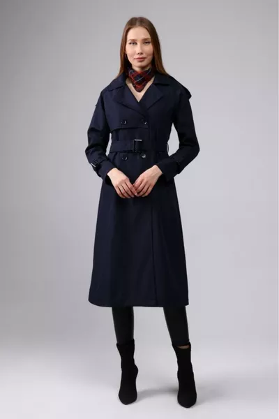 Reglan Kol Mevsimlik Astarlı Uzun Trençkot,kap