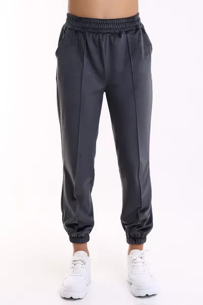 Pantalon de survêtement Jogger Yumoş Velours / Gris