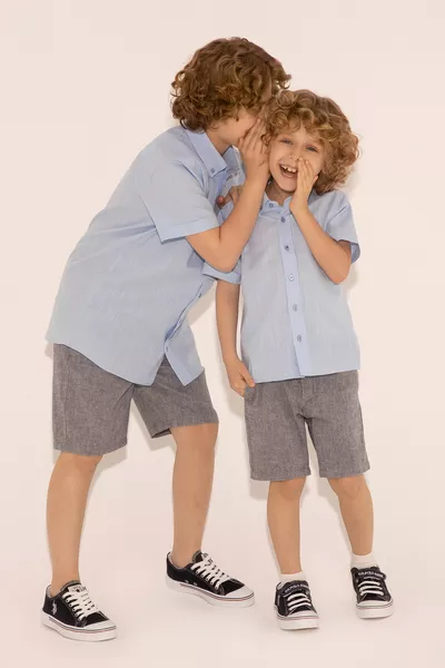 Boys' Navy Woven Shorts 