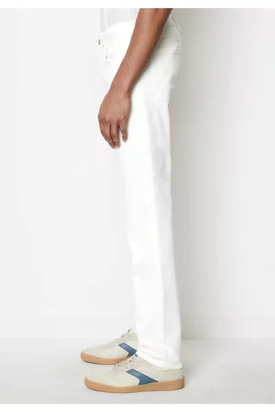 Мужские белые брюки Regular с эластаном 