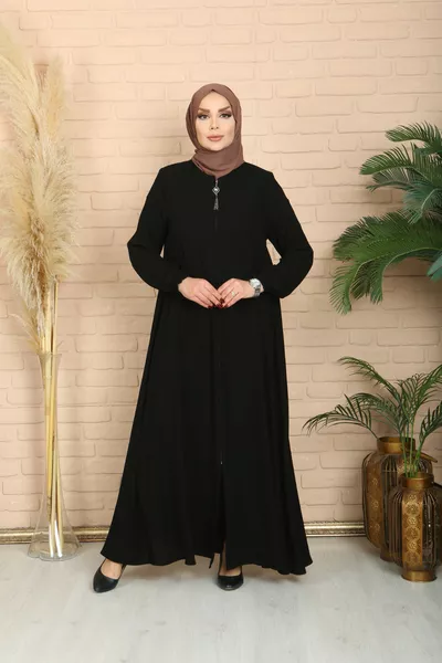 Damen Mevlana Reißverschluss Saisonaler Ganzkörper Feraace Hijab Kleidung Neue Saison