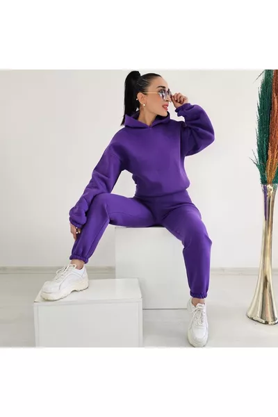 طقم رياضي بغطاء رأس بثلاثة خيوط