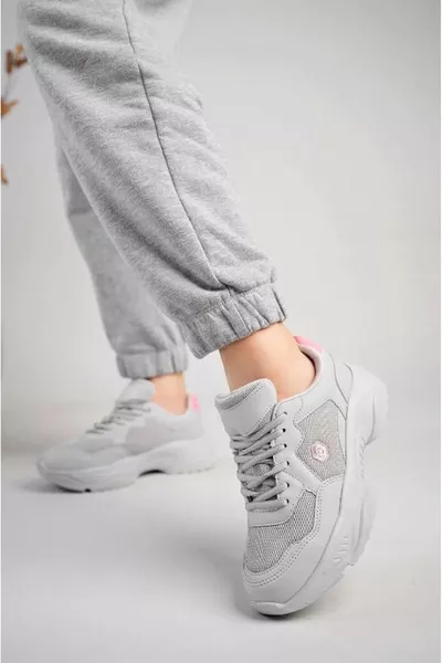 Lambırlent  Dikke Zool Sneaker Unisex Sneakers GRIJS