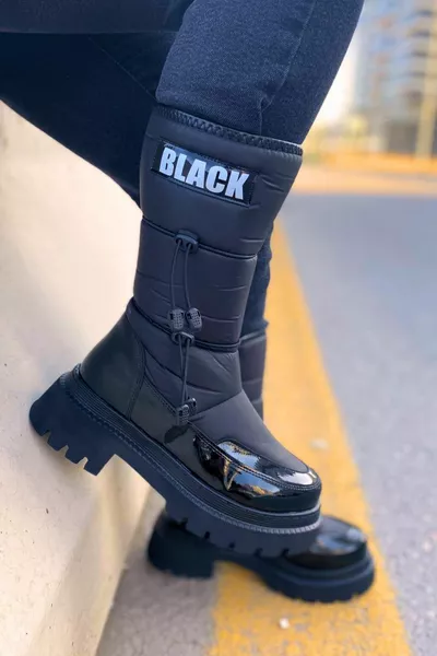 الموسم الجديد أحذية الثلج النسائية للماء الأسود