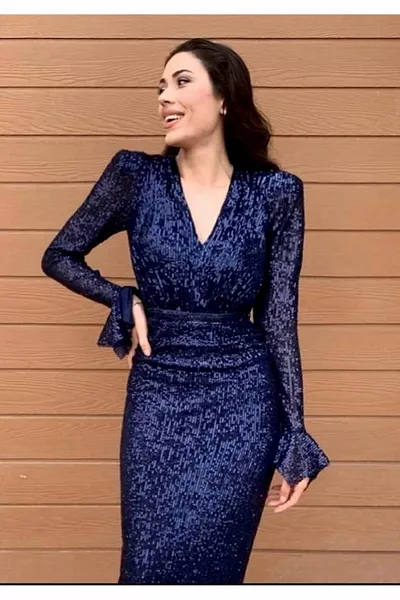 Design of Sandy Sequin Evening Dress