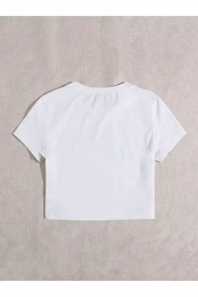 المرأة K أنا حرفيا مجرد فتاة المطبوعة تي شيرت المحاصيل