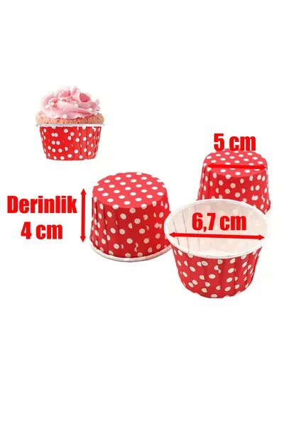  Stuks Oranje Polkadot Grote Pet Capsule Cupcake Muffin Cake Vormpjes (AFMETING: 6,7CM X 4CM X 5CM)