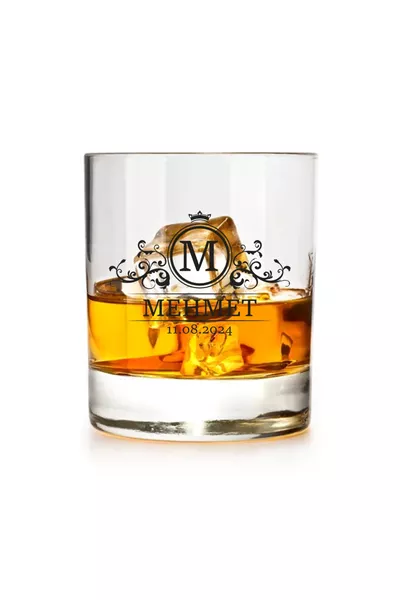 Kişiye Özel İsim ve Tarih Baskılı Viski Bardağı