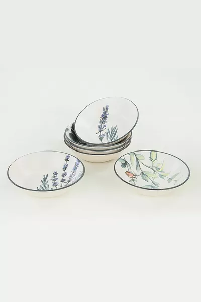 Flower Garden Dinner Plate  Cm 6 Pieces