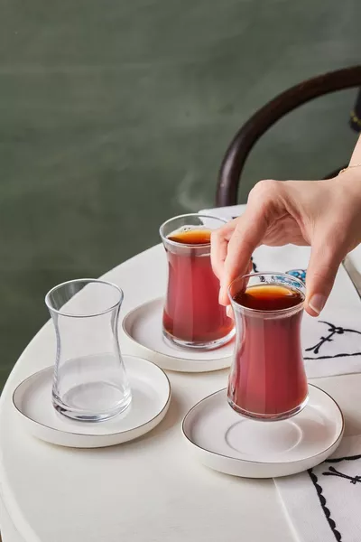 طقم شاي زجاجي ستريملاين مكون من  قطعة لـ 6 أشخاص،  مل